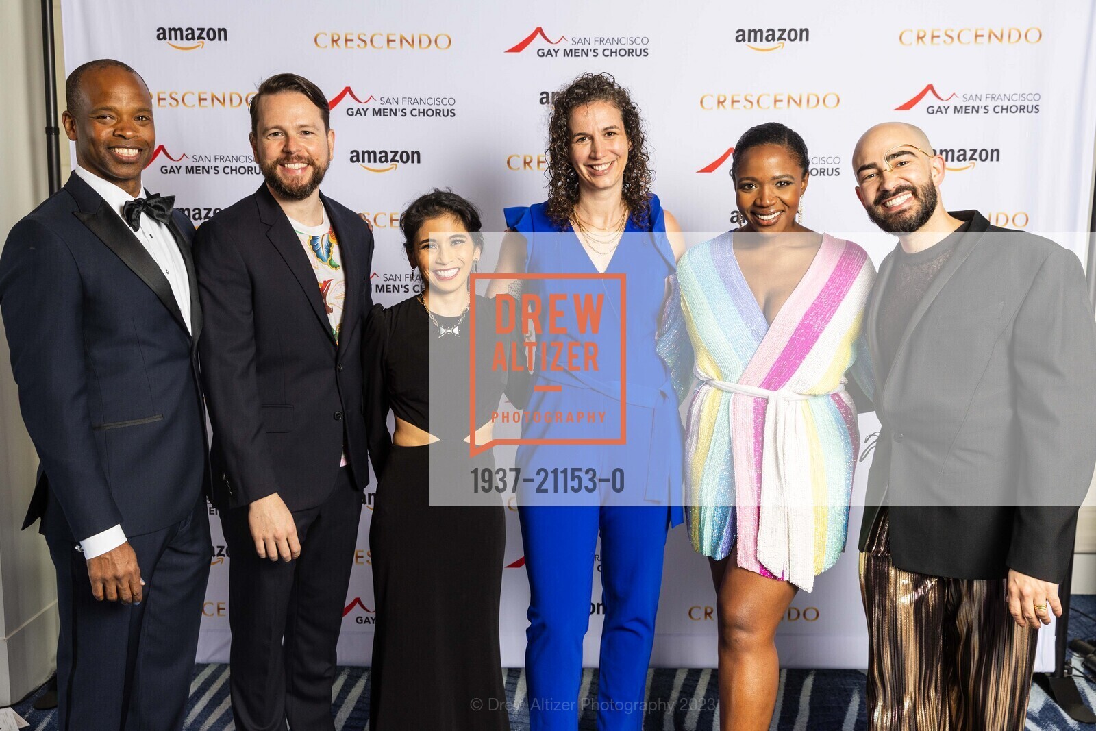 Yulee Newsome, Galen Panger, Genevieve Herreria, Jessie Albert, Hillary Irvin, Luis Hoyos, SF Gay Men's Chorus Crescendo Gala 2023, Four Seasons Hotel @ 757 Market St, SF, CA 94103 US. Four Seasons Hotel @ 757 Market St, SF, CA 94103 US, April 22nd, 2023, Photo #1937-21153-0 Yulee Newsome, Galen Panger, Genevieve Herreria, Jessie Albert, Hillary Irvin, Luis Hoyos, Photo #1937-21153-0