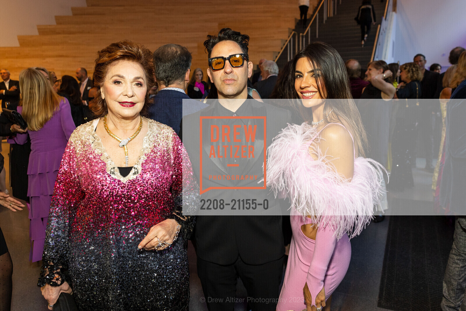 Maria Manetti Shrem, Mauro Aprile Zanetti, Pantea Grover, SFMOMA's 2023 Art Bash, SFMOMA. 151 Third Street, April 19th, 2023, Photo #2208-21155-0 Maria Manetti Shrem, Mauro Aprile Zanetti, Pantea Grover, Photo #2208-21155-0