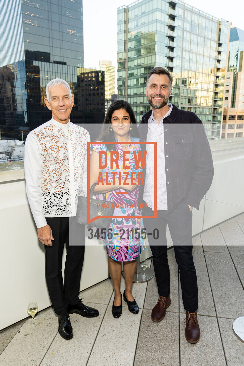 David Oldroyd, Darlene Dhillon, Carl Baker, SFMOMA's 2023 Art Bash, SFMOMA. 151 Third Street, April 19th, 2023, Photo #3456-21155-0 David Oldroyd, Darlene Dhillon, Carl Baker, Photo #3456-21155-0