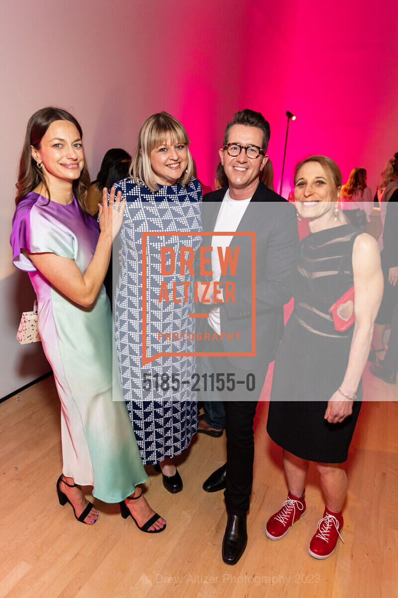 Jacqueline Rais, Alexis Gordon, Justin Glasson, Miso Blatt, SFMOMA's 2023 Art Bash, SFMOMA. 151 Third Street, April 19th, 2023, Photo #5185-21155-0 Jacqueline Rais, Alexis Gordon, Justin Glasson, Miso Blatt, Photo #5185-21155-0