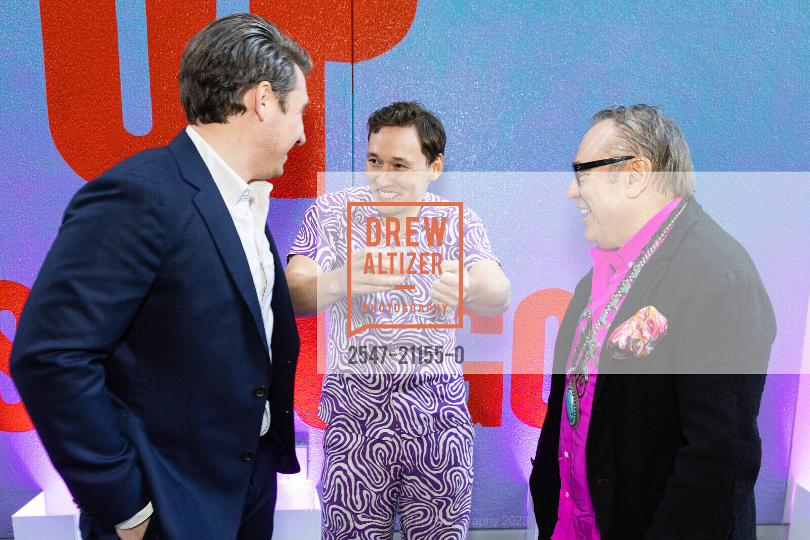 Mark George, Max Obata, Stanlee Gatti, SFMOMA's 2023 Art Bash, SFMOMA. 151 Third Street, April 19th, 2023, Photo #2547-21155-0 Mark George, Max Obata, Stanlee Gatti, Photo #2547-21155-0