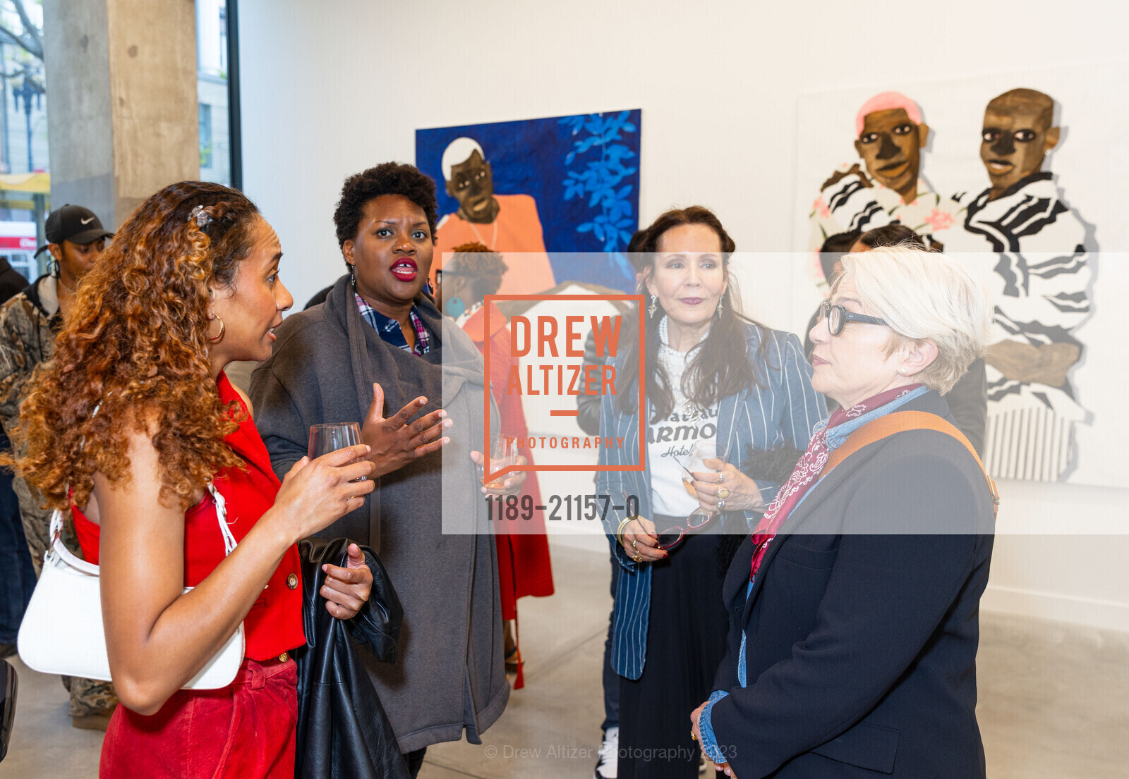 Kalesi Budei, Elayne Wesley, Lisa Torres, Isabel Guzman, Jonathan Carver Moore “Black as an Experience, Not as a Color”, 966 Market St, April 20th, 2023, Photo #1189-21157-0 Kalesi Budei, Elayne Wesley, Lisa Torres, Isabel Guzman, Photo #1189-21157-0