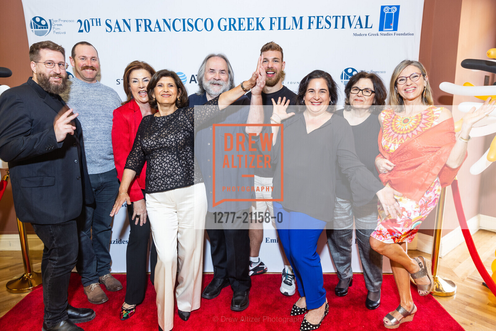 Panos Gakis, Alexander Germanacos, Katerina Steck, Angeliki Karantzas, Kleon Skourtis, Apollon Bollas, Maria Nicolacakis, Tatiana Drakaki, 20th Annual SF Greek Film Festival Opening Night, Delancey Street Screening Room. 600 The Embarcadero, San Francisco, CA 94107, April 22nd, 2023, Photo #1277-21158-0 Panos Gakis, Alexander Germanacos, Katerina Steck, Angeliki Karantzas, Kleon Skourtis, Apollon Bollas, Maria Nicolacakis, Tatiana Drakaki, Photo #1277-21158-0