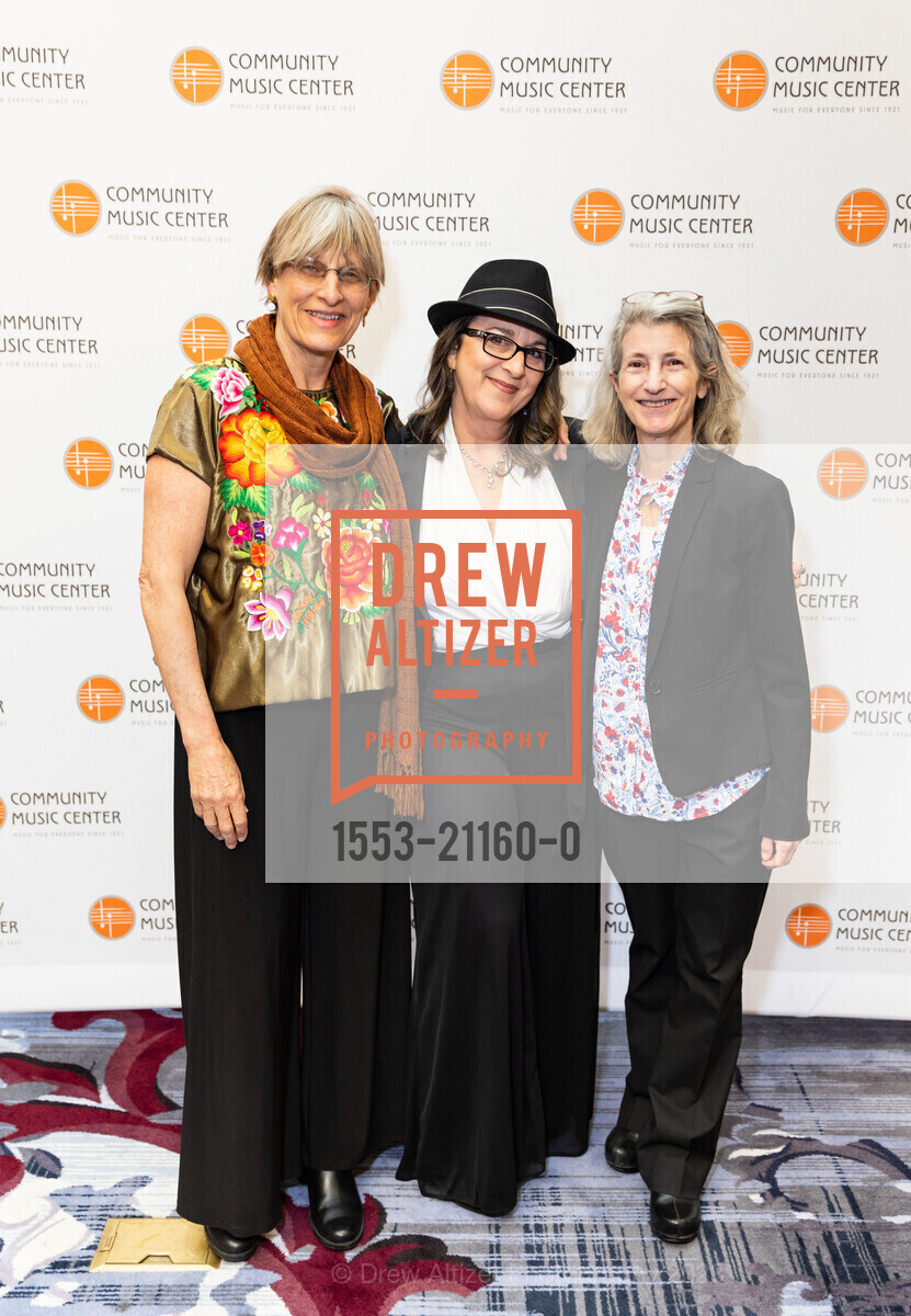 Jennifer Peringer, Rebeca Mauleon, Sylvia Sherman, "In Full Bloom" Community Music Center's 2023 Spring Gala, The Palace Hotel, a Luxury Collection Hotel @ 2 New Montgomery St, SF, CA 94105 US. The Palace Hotel, a Luxury Collection Hotel @ 2 New Montgomery St, SF, CA 94105 US, April 24th, 2023, Photo #1553-21160-0 Jennifer Peringer, Rebeca Mauleon, Sylvia Sherman, Photo #1553-21160-0
