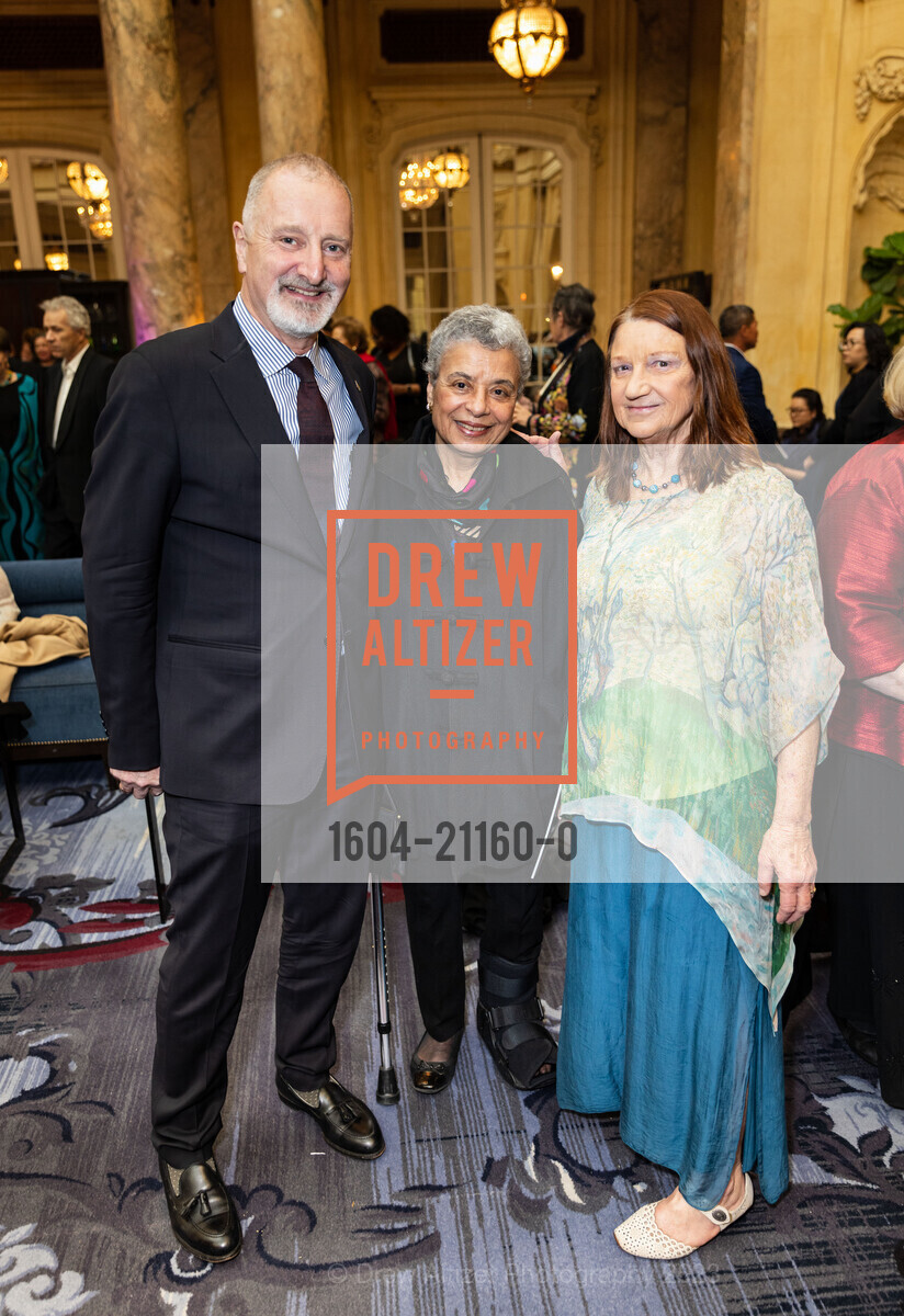Sandy Walsh-Wilson, Rita Walsh-Wilson, Carol Klyce, "In Full Bloom" Community Music Center's 2023 Spring Gala, The Palace Hotel, a Luxury Collection Hotel @ 2 New Montgomery St, SF, CA 94105 US. The Palace Hotel, a Luxury Collection Hotel @ 2 New Montgomery St, SF, CA 94105 US, April 24th, 2023, Photo #1604-21160-0 Sandy Walsh-Wilson, Rita Walsh-Wilson, Carol Klyce, Photo #1604-21160-0
