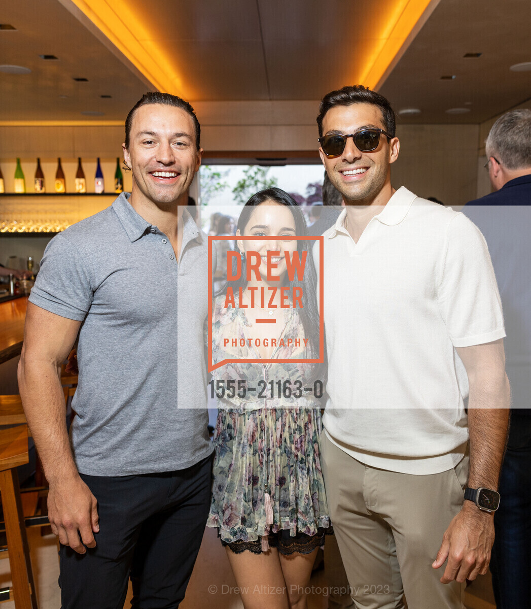 Michael Olmstead, Misha Kordestani, Dara Rahimzadeh, Garden Reveal Party at Nobu 2023, Nobu Hotel Palo Alto @ 180 Hamilton Ave, Palo Alto, CA 94301 US. Nobu Hotel Palo Alto @ 180 Hamilton Ave, Palo Alto, CA 94301 US, April 26th, 2023, Photo #1555-21163-0 Michael Olmstead, Misha Kordestani, Dara Rahimzadeh, Photo #1555-21163-0