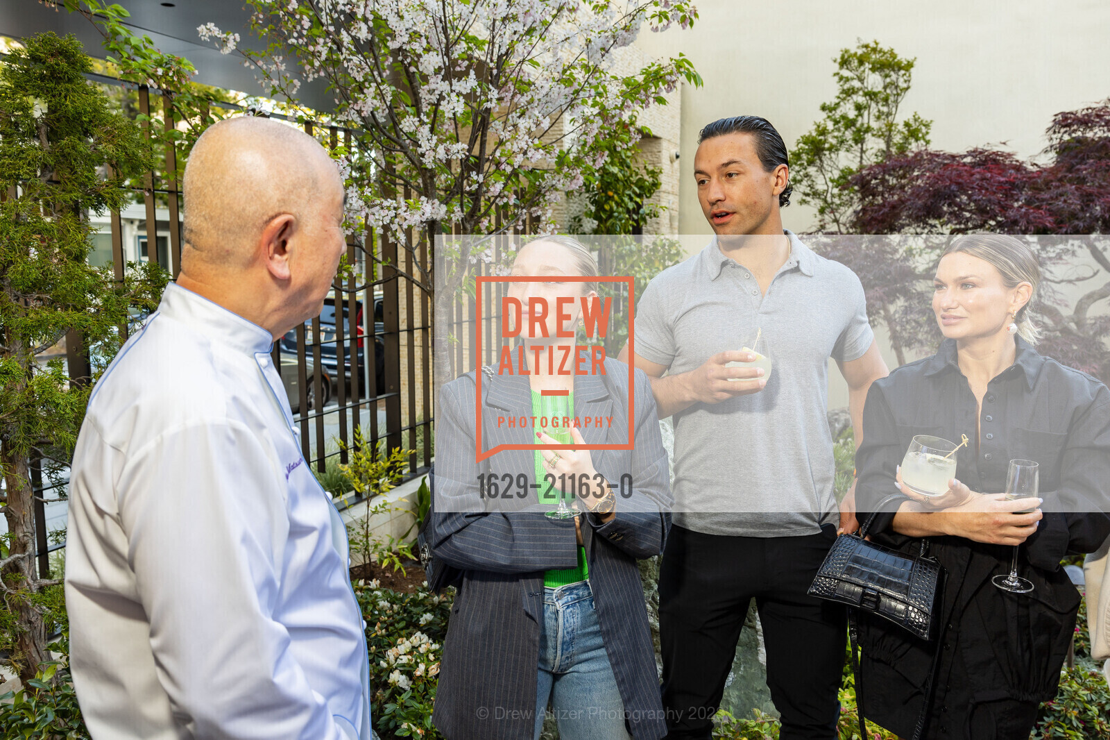 Chef Nobu Matsuhisa, Logan Rocket-Munk, Michael Olmstead, Nina Olmstead, Garden Reveal Party at Nobu 2023, Nobu Hotel Palo Alto @ 180 Hamilton Ave, Palo Alto, CA 94301 US. Nobu Hotel Palo Alto @ 180 Hamilton Ave, Palo Alto, CA 94301 US, April 26th, 2023, Photo #1629-21163-0 Chef Nobu Matsuhisa, Logan Rocket-Munk, Michael Olmstead, Nina Olmstead, Photo #1629-21163-0