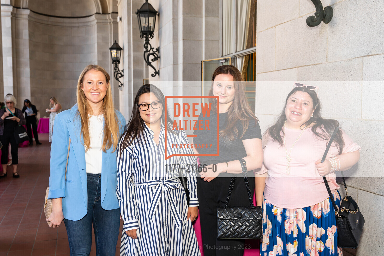 Kelly Dettmer, Anna Sanchez, Olivia Garwood, Jacqueline Tabas, Junior League of San Francisco: 111th Anniversary Grant Award Ceremony, The Green Room @ 401 Van Ness Ave, SF, CA 94102 US. The Green Room @ 401 Van Ness Ave, SF, CA 94102 US, April 27th, 2023, Photo #1177-21166-0 Kelly Dettmer, Anna Sanchez, Olivia Garwood, Jacqueline Tabas, Photo #1177-21166-0