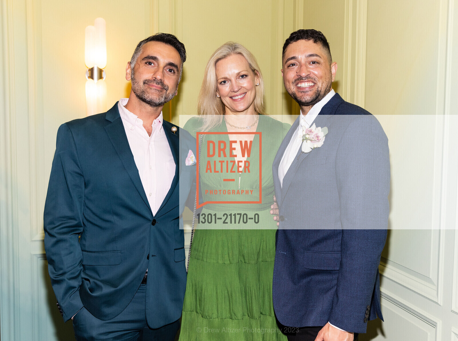 Guillermo Gusils, Maja Smith, Roberto Tiscareno, Patron Preview Party for the 2023 San Francisco Decorator's Showcase, 625 El Camino Del Mar, SF, CA 94121 US. 625 El Camino Del Mar, SF, CA 94121 US, April 27th, 2023, Photo #1301-21170-0 Guillermo Gusils, Maja Smith, Roberto Tiscareno, Photo #1301-21170-0