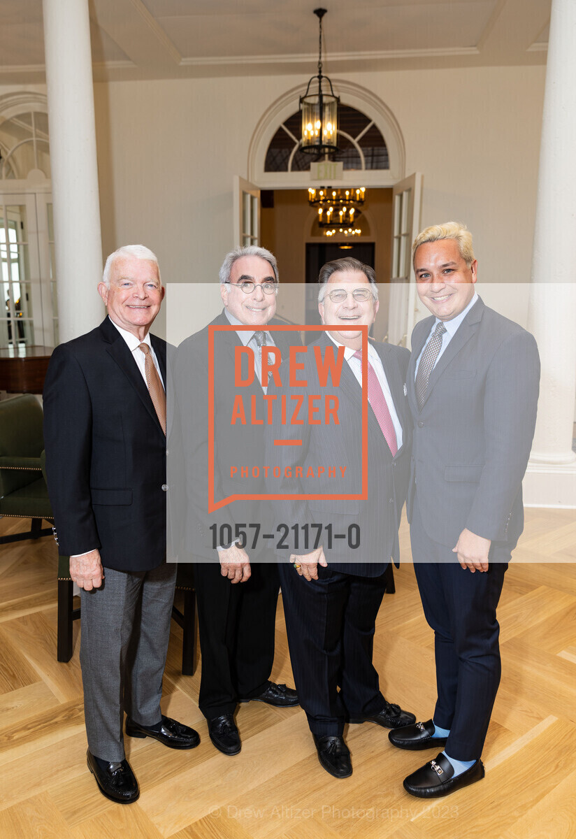 Don Morrison, Steve Weiner, Norm Dito, Christopher Wiseman, Glaucoma Research Foundation Annual Dinner, The Olympic Club @ 599 CA-35, SF, CA 94132 US. The Olympic Club @ 599 CA-35, SF, CA 94132 US, April 28th, 2023, Photo #1057-21171-0 Don Morrison, Steve Weiner, Norm Dito, Christopher Wiseman, Photo #1057-21171-0