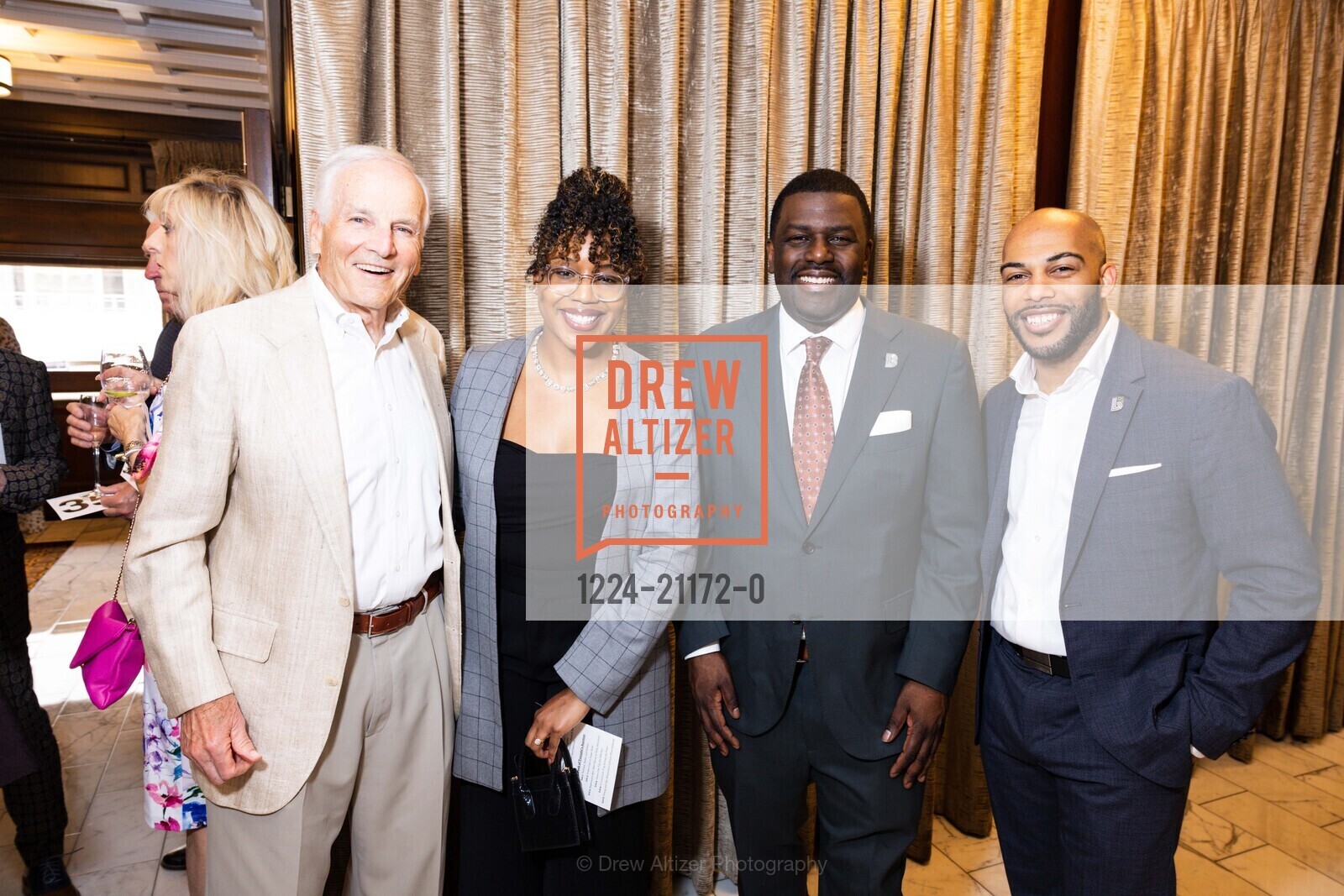 Tom DeJonghe, Kristian Dawson, Artis Stevens, Andre Dawson, Big Brothers Big Sisters Gala 2023, The Julia Morgan Ballroom @ 465 California St, SF, CA 94104 US. The Julia Morgan Ballroom @ 465 California St, SF, CA 94104 US, Photo #1224-21172-0 Tom DeJonghe, Kristian Dawson, Artis Stevens, Andre Dawson, Photo #1224-21172-0