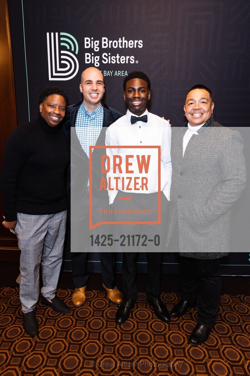 Patrice Johnson, James Vossoughi, Zacary Johnson, Lanecia Strom, Big Brothers Big Sisters Gala 2023, The Julia Morgan Ballroom @ 465 California St, SF, CA 94104 US. The Julia Morgan Ballroom @ 465 California St, SF, CA 94104 US, Photo #1425-21172-0 Patrice Johnson, James Vossoughi, Zacary Johnson, Lanecia Strom, Photo #1425-21172-0