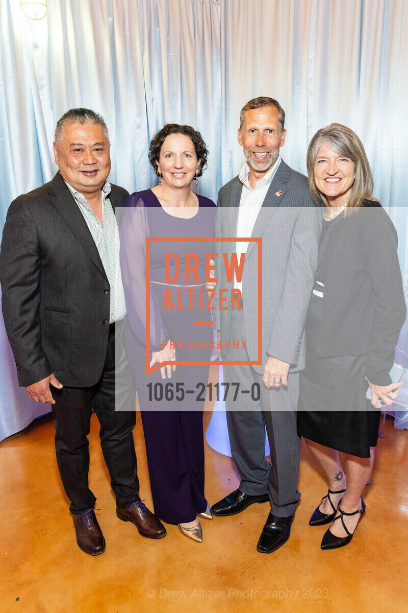 John Wong, Emily Borland, Bill Poppen, Rhonda Poppen, OUR HOUSE GALA Benefiting The Homeless Prenatal Program, Homeless Prenatal Program. 2500 18th St, SF, CA 94110 US, April 29th, 2023, Photo #1065-21177-0 John Wong, Emily Borland, Bill Poppen, Rhonda Poppen, Photo #1065-21177-0
