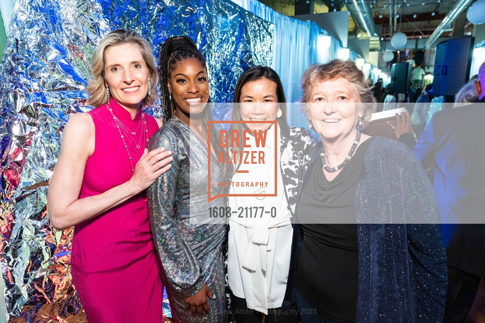 Kelly McGinnis, Shellena Eskridge, Tina Chang, Martha Ryan, OUR HOUSE GALA Benefiting The Homeless Prenatal Program, Homeless Prenatal Program. 2500 18th St, SF, CA 94110 US, April 29th, 2023, Photo #1608-21177-0 Kelly McGinnis, Shellena Eskridge, Tina Chang, Martha Ryan, Photo #1608-21177-0