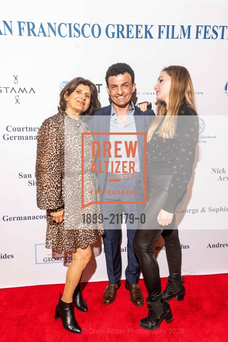 Angeliki Karantzas, Peter Nikkos, Anna Rezan, SF Greek Film Festival Closing Night, 600 The Embarcadero, Screening Room. Delaney St, April 30th, 2023, Photo #1899-21179-0 Angeliki Karantzas, Peter Nikkos, Anna Rezan, Photo #1899-21179-0