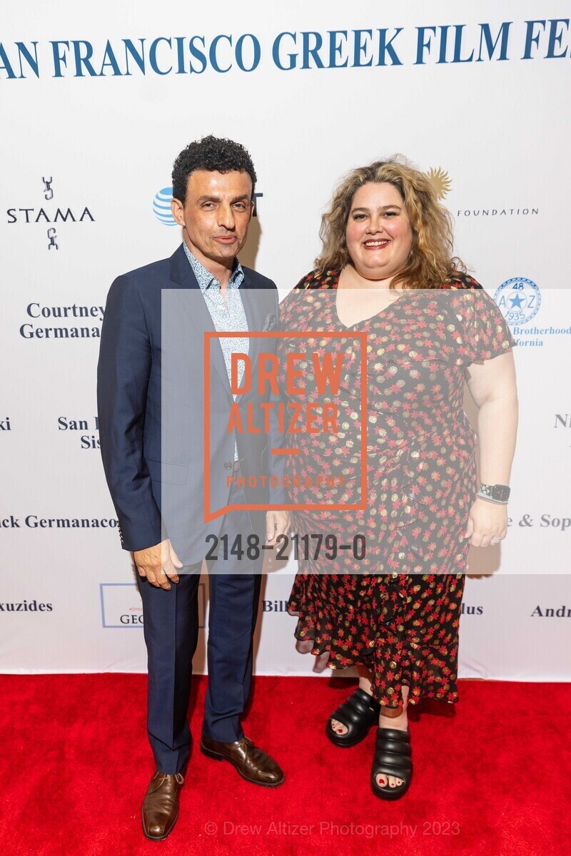 Peter Nikkos, Katerina Hoyo-Frederickson, SF Greek Film Festival Closing Night, 600 The Embarcadero, Screening Room. Delaney St, April 30th, 2023, Photo #2148-21179-0 Peter Nikkos, Katerina Hoyo-Frederickson, Photo #2148-21179-0