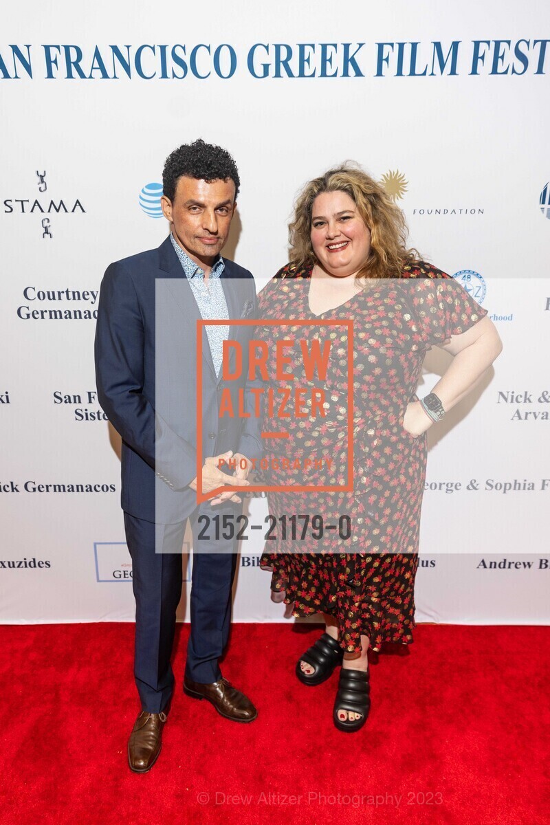 Peter Nikkos, Katerina Hoyo-Frederickson, SF Greek Film Festival Closing Night, 600 The Embarcadero, Screening Room. Delaney St, April 30th, 2023, Photo #2152-21179-0 Peter Nikkos, Katerina Hoyo-Frederickson, Photo #2152-21179-0