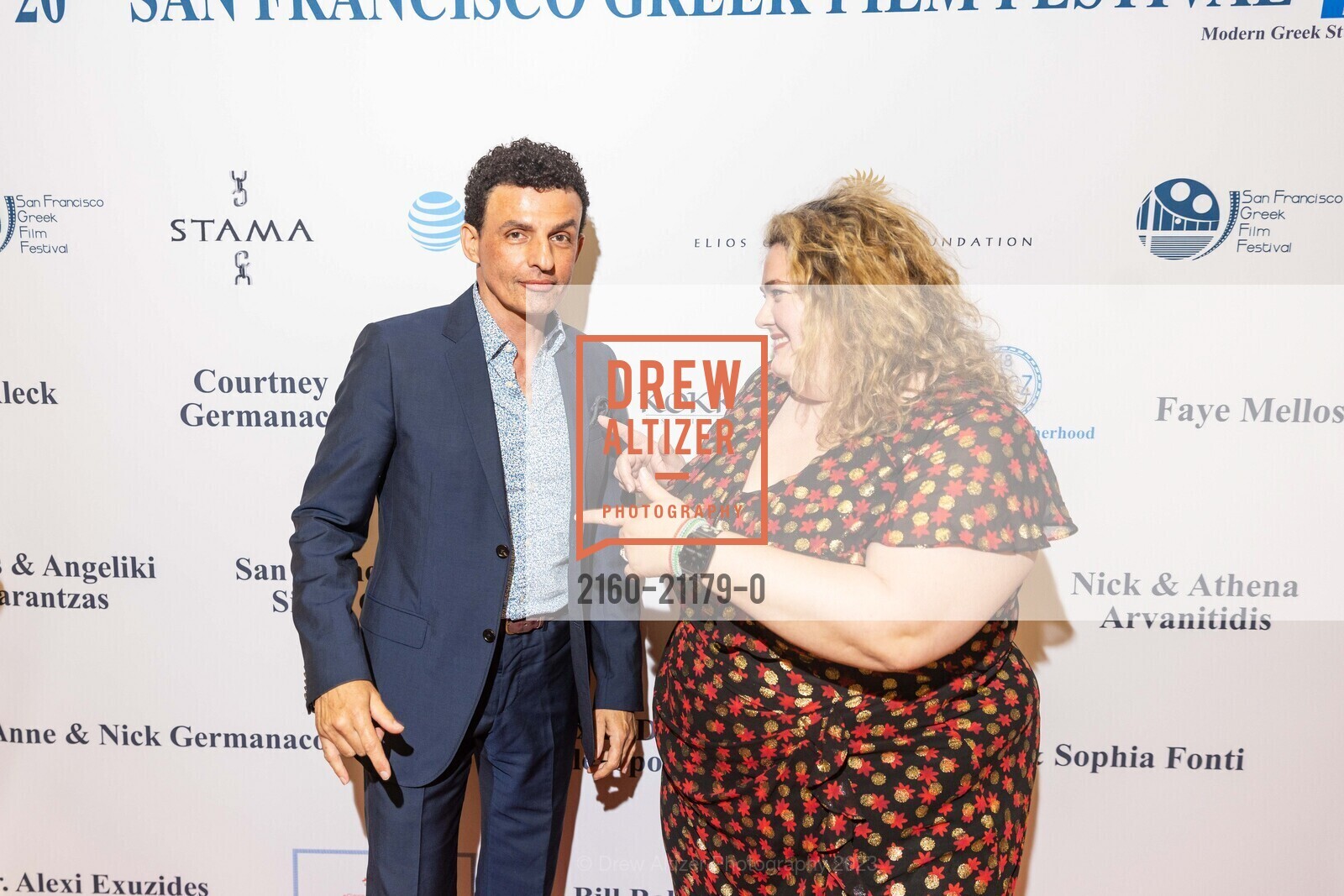 Peter Nikkos, Katerina Hoyo-Frederickson, SF Greek Film Festival Closing Night, 600 The Embarcadero, Screening Room. Delaney St, April 30th, 2023, Photo #2160-21179-0 Peter Nikkos, Katerina Hoyo-Frederickson, Photo #2160-21179-0