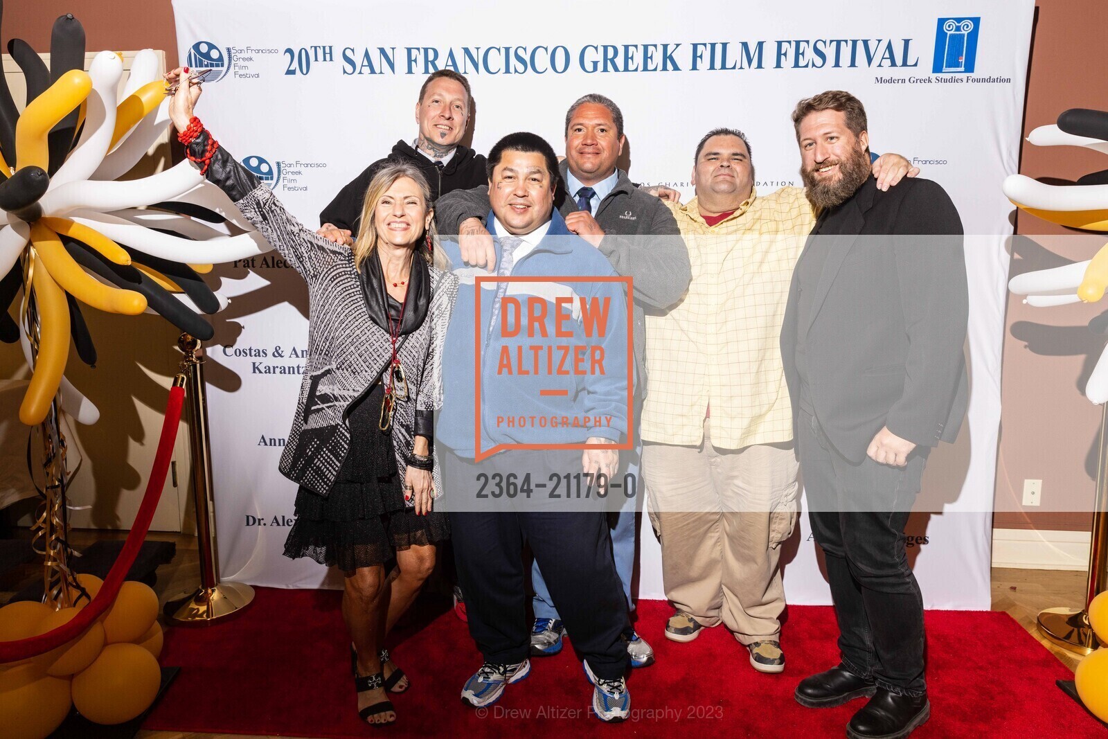 Tatiana Drakaki, The Wonderful Staff of Delancey Street Screening Room!, Steve Jasso, Panos Gakis, SF Greek Film Festival Closing Night, 600 The Embarcadero, Screening Room. Delaney St, April 30th, 2023, Photo #2364-21179-0 Tatiana Drakaki, The Wonderful Staff of Delancey Street Screening Room!, Steve Jasso, Panos Gakis, Photo #2364-21179-0