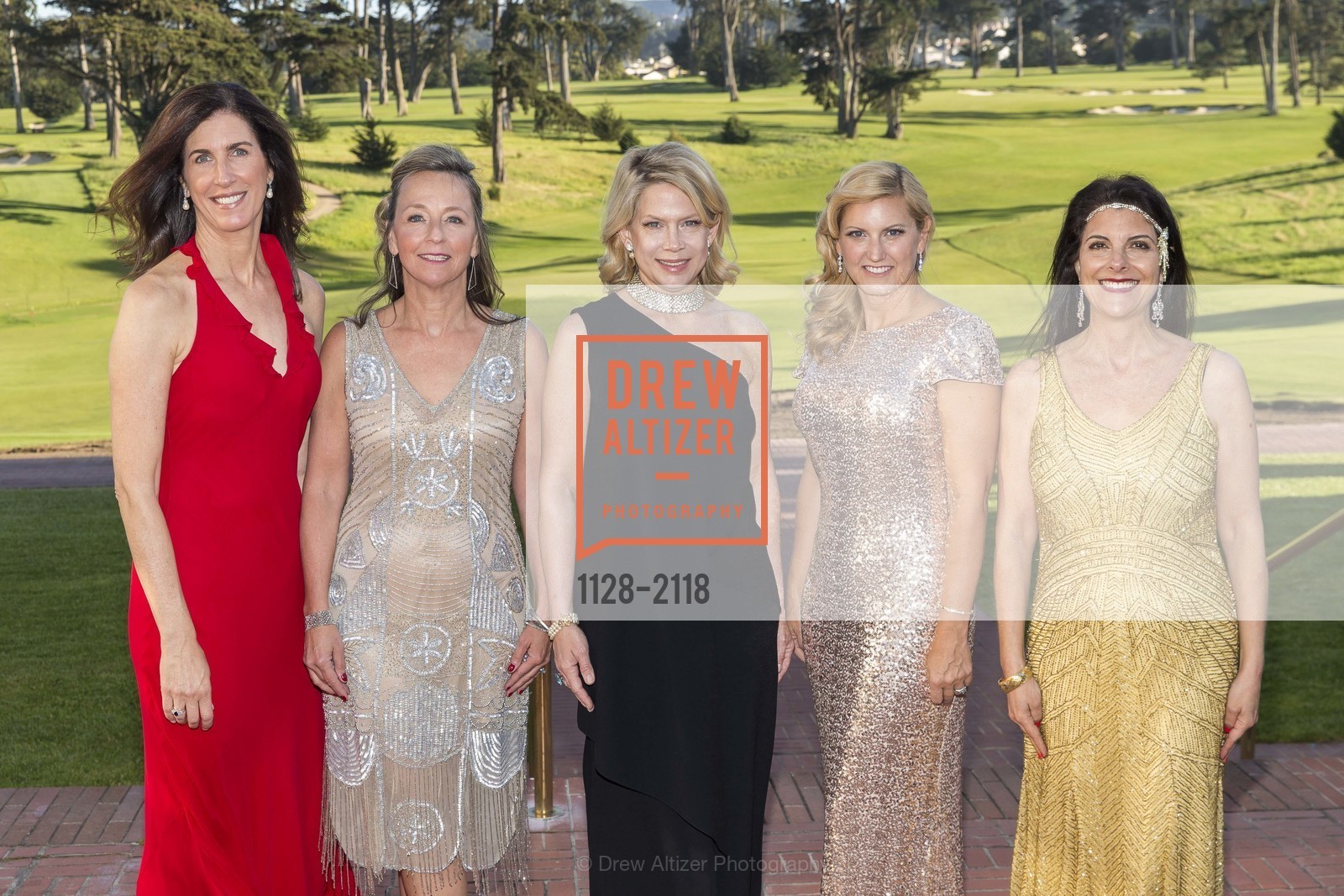 Elizabeth Duff, Candace Savoie, Ariane Trimuschat, Courtney Selfridge, Carol Malouf Atkeson, Puttin' On the Ritz ~ Annual Gala of the Hillsborough Auxiliary to Peninsula Family Service, The California Golf Club of San Francisco. 844 West Orange Ave., South San Francisco, CA, April 29th, 2017, Photo #1128-2118 Elizabeth Duff, Candace Savoie, Ariane Trimuschat, Courtney Selfridge, Carol Malouf Atkeson, Photo #1128-2118