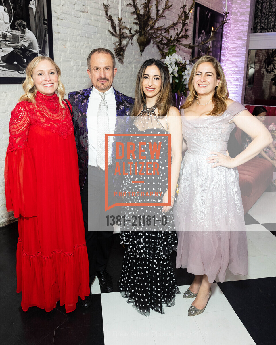 Emily Millman, Jorge Maumer, Jessica Pascolini, Phoebe Schreiber, SF Opera Fashion Show Reception 2023, Villa Taverna @ 27 Hotaling Pl, SF, CA 94111 US. Villa Taverna @ 27 Hotaling Pl, SF, CA 94111 US, May 3rd, 2023, Photo #1381-21181-0 Emily Millman, Jorge Maumer, Jessica Pascolini, Phoebe Schreiber, Photo #1381-21181-0