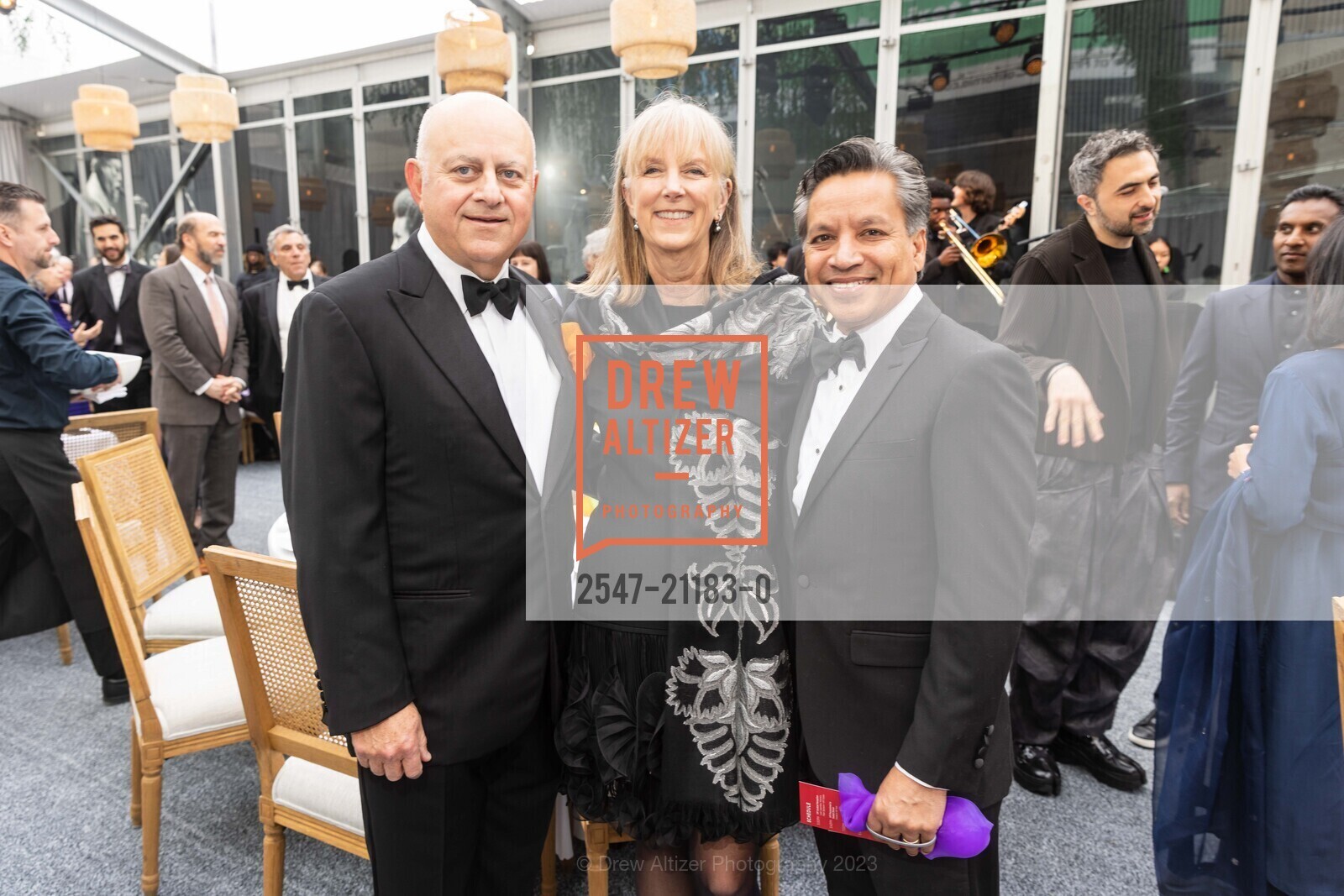 Kevin Yeaman, Tina Moghadam, Deepak Srivastava, SFJAZZ Gala 2023 Honoring Randall Kline, SFJAZZ @ 201 Franklin St, SF, CA 94102 US. SFJAZZ @ 201 Franklin St, SF, CA 94102 US, May 4th, 2023, Photo #2547-21183-0 Kevin Yeaman, Tina Moghadam, Deepak Srivastava, Photo #2547-21183-0