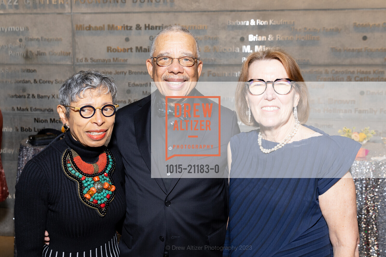 Greta Wims, Warner Wims, Mary Pittman, SFJAZZ Gala 2023 Honoring Randall Kline, SFJAZZ @ 201 Franklin St, SF, CA 94102 US. SFJAZZ @ 201 Franklin St, SF, CA 94102 US, May 4th, 2023, Photo #1015-21183-0 Greta Wims, Warner Wims, Mary Pittman, Photo #1015-21183-0