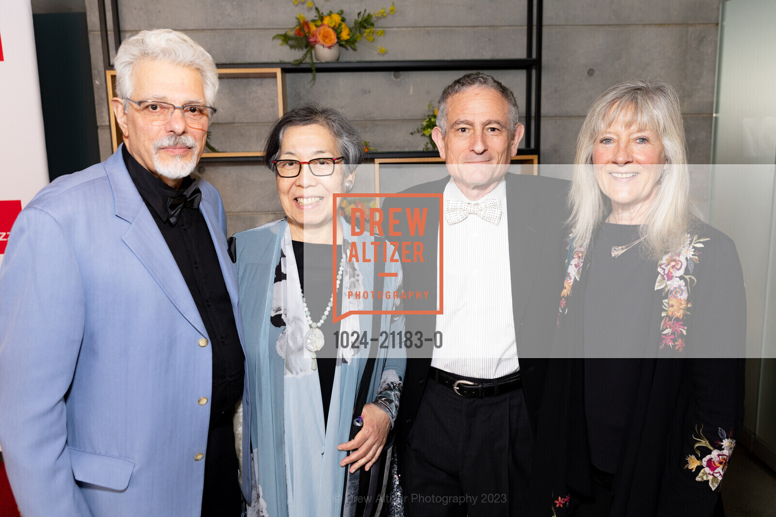 Tony Vitale, LaDene Otsuki, Corey Goodman, Marcia Barinaga, SFJAZZ Gala 2023 Honoring Randall Kline, SFJAZZ @ 201 Franklin St, SF, CA 94102 US. SFJAZZ @ 201 Franklin St, SF, CA 94102 US, May 4th, 2023, Photo #1024-21183-0 Tony Vitale, LaDene Otsuki, Corey Goodman, Marcia Barinaga, Photo #1024-21183-0