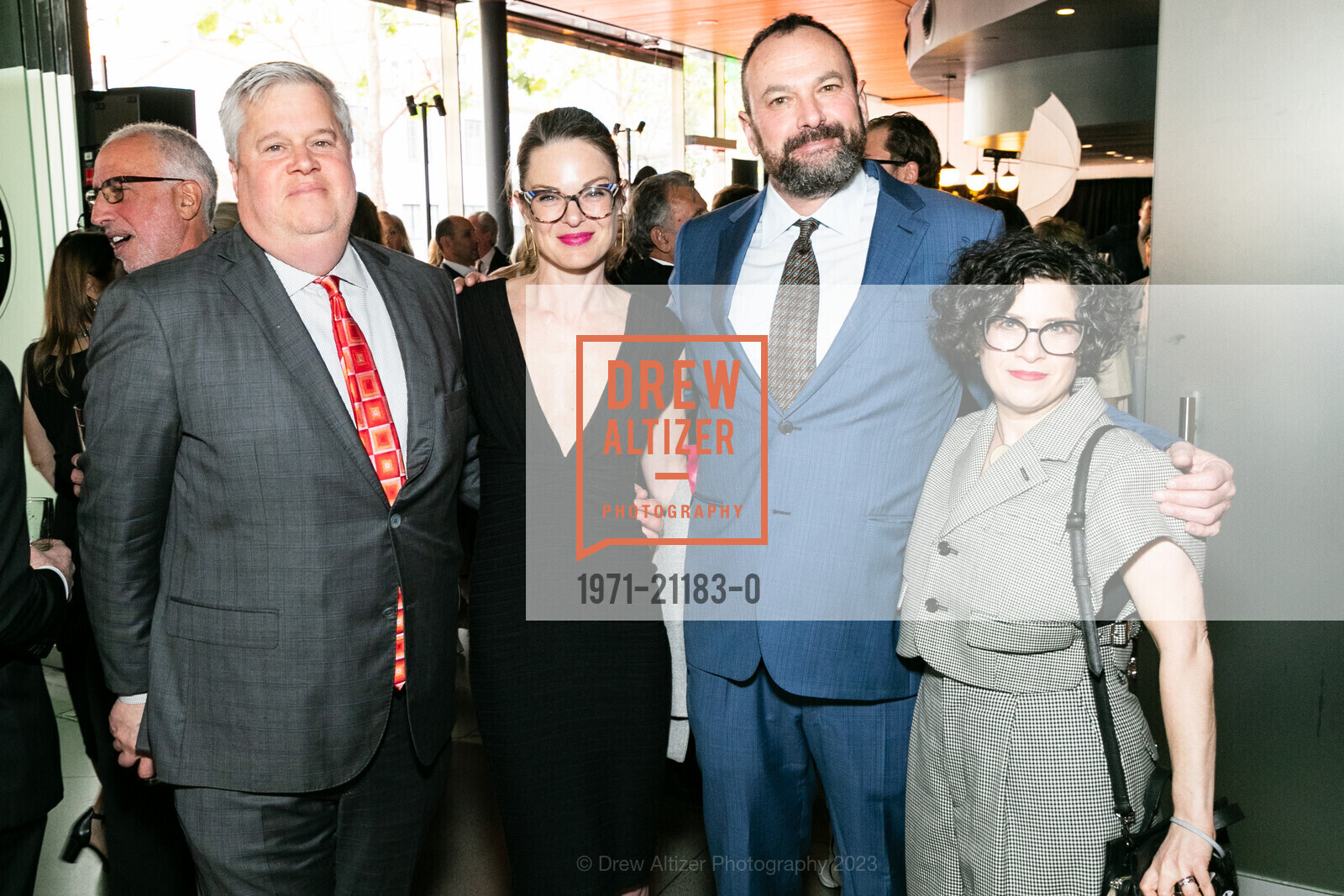 Daniel Handler, Jessica Schaefer, Jordan Kurland, Lisa Brown, SFJAZZ Gala 2023 Honoring Randall Kline, SFJAZZ @ 201 Franklin St, SF, CA 94102 US. SFJAZZ @ 201 Franklin St, SF, CA 94102 US, May 4th, 2023, Photo #1971-21183-0 Daniel Handler, Jessica Schaefer, Jordan Kurland, Lisa Brown, Photo #1971-21183-0