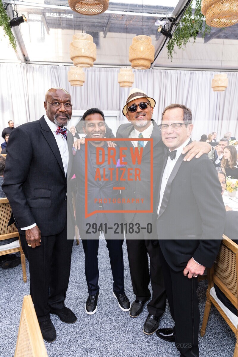 Delroy Lindo, Divesh Makan, John Santos, Randall Kline, SFJAZZ Gala 2023 Honoring Randall Kline, SFJAZZ @ 201 Franklin St, SF, CA 94102 US. SFJAZZ @ 201 Franklin St, SF, CA 94102 US, May 4th, 2023, Photo #2941-21183-0 Delroy Lindo, Divesh Makan, John Santos, Randall Kline, Photo #2941-21183-0