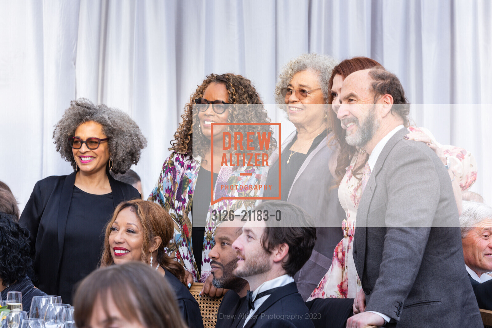 Gina Dent, Denise Young, Angela Davis, Cheryl Young, SFJAZZ Gala 2023 Honoring Randall Kline, SFJAZZ @ 201 Franklin St, SF, CA 94102 US. SFJAZZ @ 201 Franklin St, SF, CA 94102 US, May 4th, 2023, Photo #3126-21183-0 Gina Dent, Denise Young, Angela Davis, Cheryl Young, Photo #3126-21183-0