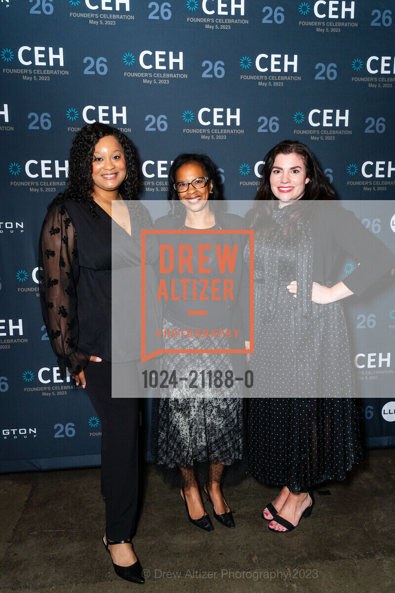 Andrea Braswell, Regina Jackson, Emily DiFrisco, Center for Environmental Health's 2023 Gala, The Pearl @ 601 19th St, SF, CA 94107 US. The Pearl @ 601 19th St, SF, CA 94107 US, May 5th, 2023, Photo #1024-21188-0 Andrea Braswell, Regina Jackson, Emily DiFrisco, Photo #1024-21188-0