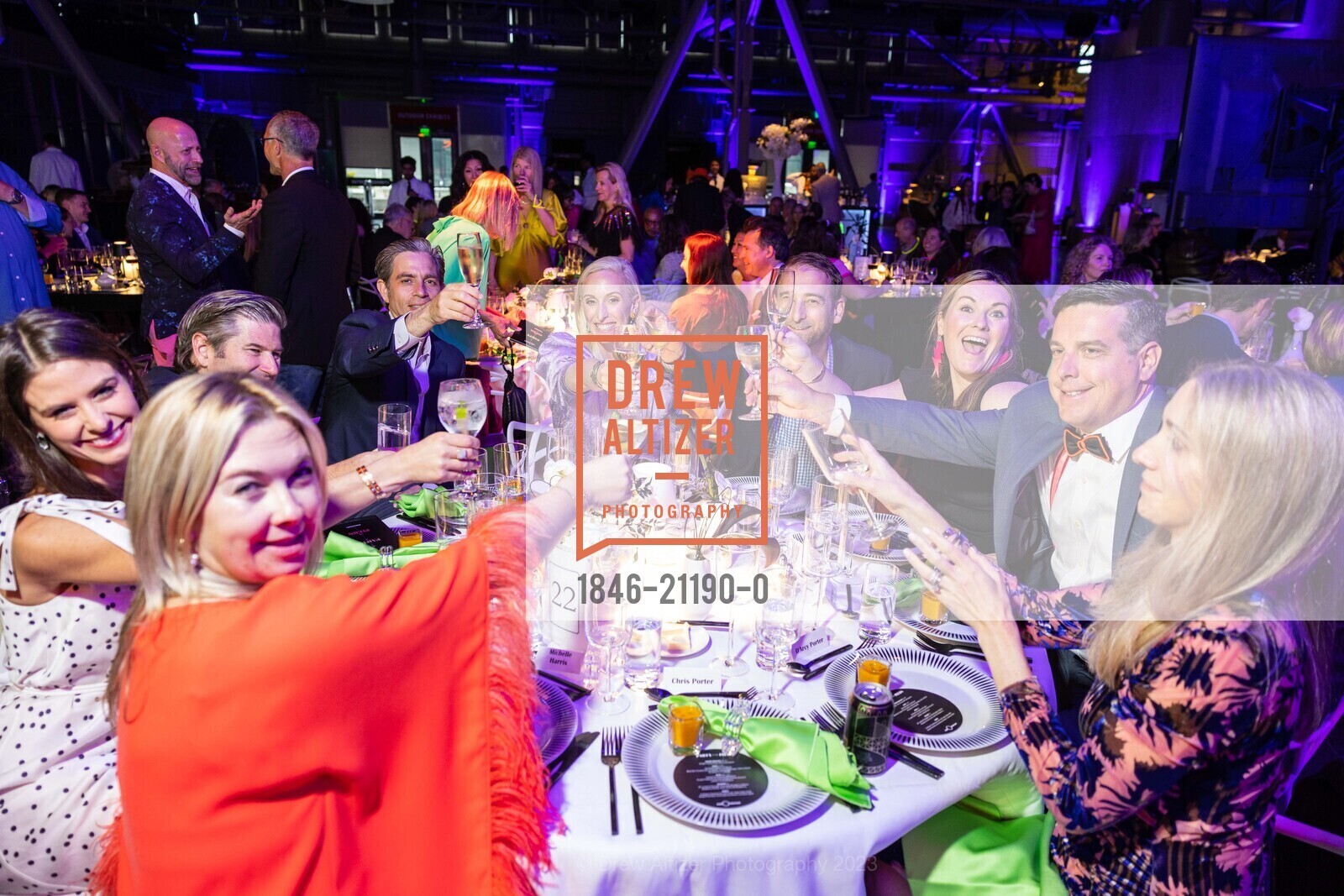 Michelle Harris, Michelle Hanna, Jody Harris, Michael Hanna, Maria Hemphill, Chris Hemphill, Liza Nebel, Matthew Nebel, D'arcy Porter, Party at the Piers, Exploratorium @ Pier 15, SF, CA 94111 US. Exploratorium @ Pier 15, SF, CA 94111 US, May 5th, 2023, Photo #1846-21190-0 Michelle Harris, Michelle Hanna, Jody Harris, Michael Hanna, Maria Hemphill, Chris Hemphill, Liza Nebel, Matthew Nebel, D'arcy Porter, Photo #1846-21190-0