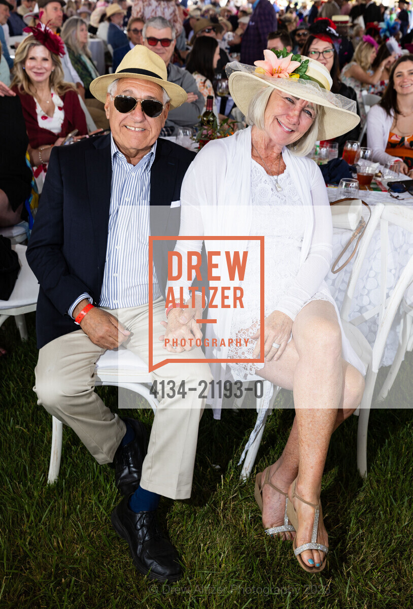 Louis Semon, Sharon McCall, Kentucky Derby Watch Party 2023, Kendall-Jackson Wine Estate & Gardens @ 5007 Fulton Rd, Santa Rosa, CA 95403 US. Kendall-Jackson Wine Estate & Gardens @ 5007 Fulton Rd, Santa Rosa, CA 95403 US, May 6th, 2023, Photo #4134-21193-0 Louis Semon, Sharon McCall, Photo #4134-21193-0