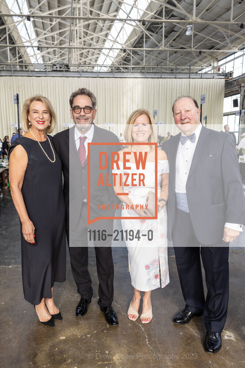 Nancy Dow Moody, Huey Lewis, Ann Elias, Sid Sall, Great Chefs & Wineries 2023, The Craneway Pavilion @ 1414 Harbour Way S, Richmond, CA 94804 US. The Craneway Pavilion @ 1414 Harbour Way S, Richmond, CA 94804 US, May 6th, 2023, Photo #1116-21194-0 Nancy Dow Moody, Huey Lewis, Ann Elias, Sid Sall, Photo #1116-21194-0