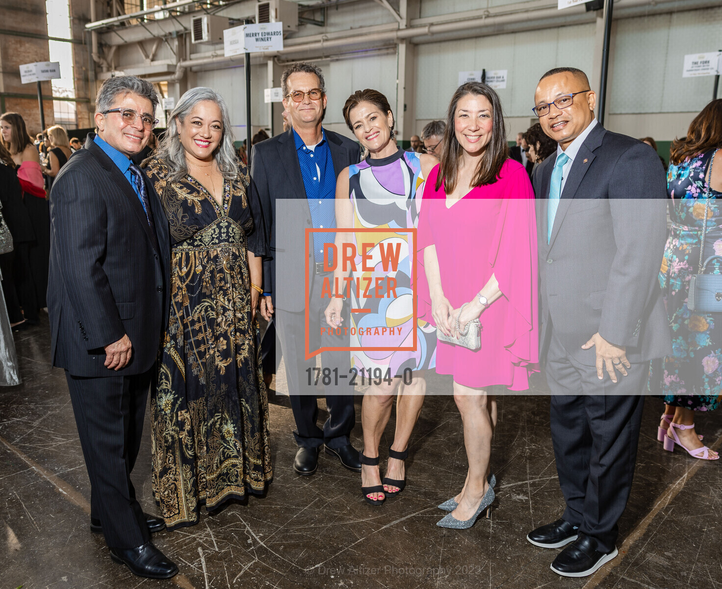 Hossein Bakhtari, Lee Bakhtari, Chris Plante, Stephanie Plante, Andrea Henderson, Jason Henderson, Great Chefs & Wineries 2023, The Craneway Pavilion @ 1414 Harbour Way S, Richmond, CA 94804 US. The Craneway Pavilion @ 1414 Harbour Way S, Richmond, CA 94804 US, May 6th, 2023, Photo #1781-21194-0 Hossein Bakhtari, Lee Bakhtari, Chris Plante, Stephanie Plante, Andrea Henderson, Jason Henderson, Photo #1781-21194-0