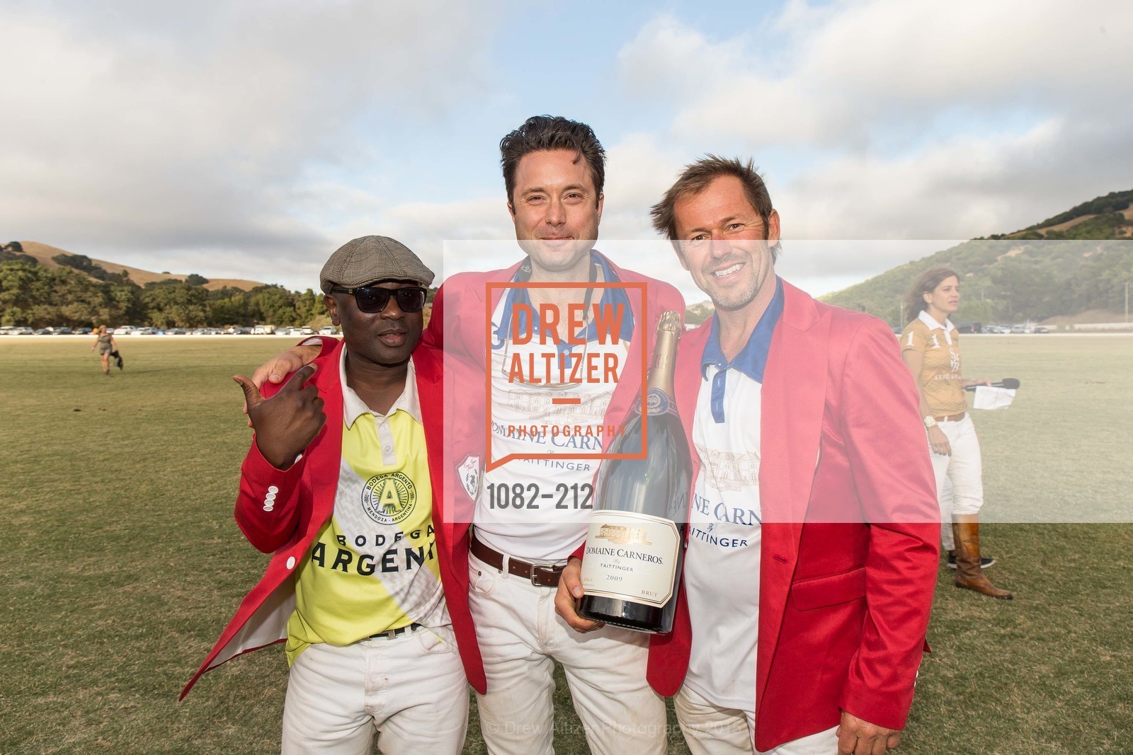 Akin Sotomi, Noah Lewis, Karl Hasz, Gucci & Vogue Dinner, Cerro Pampa Polo Club. Cerro Pampa Polo Club, July 25th, 2015, Photo #1082-212 Akin Sotomi, Noah Lewis, Karl Hasz, Photo #1082-212