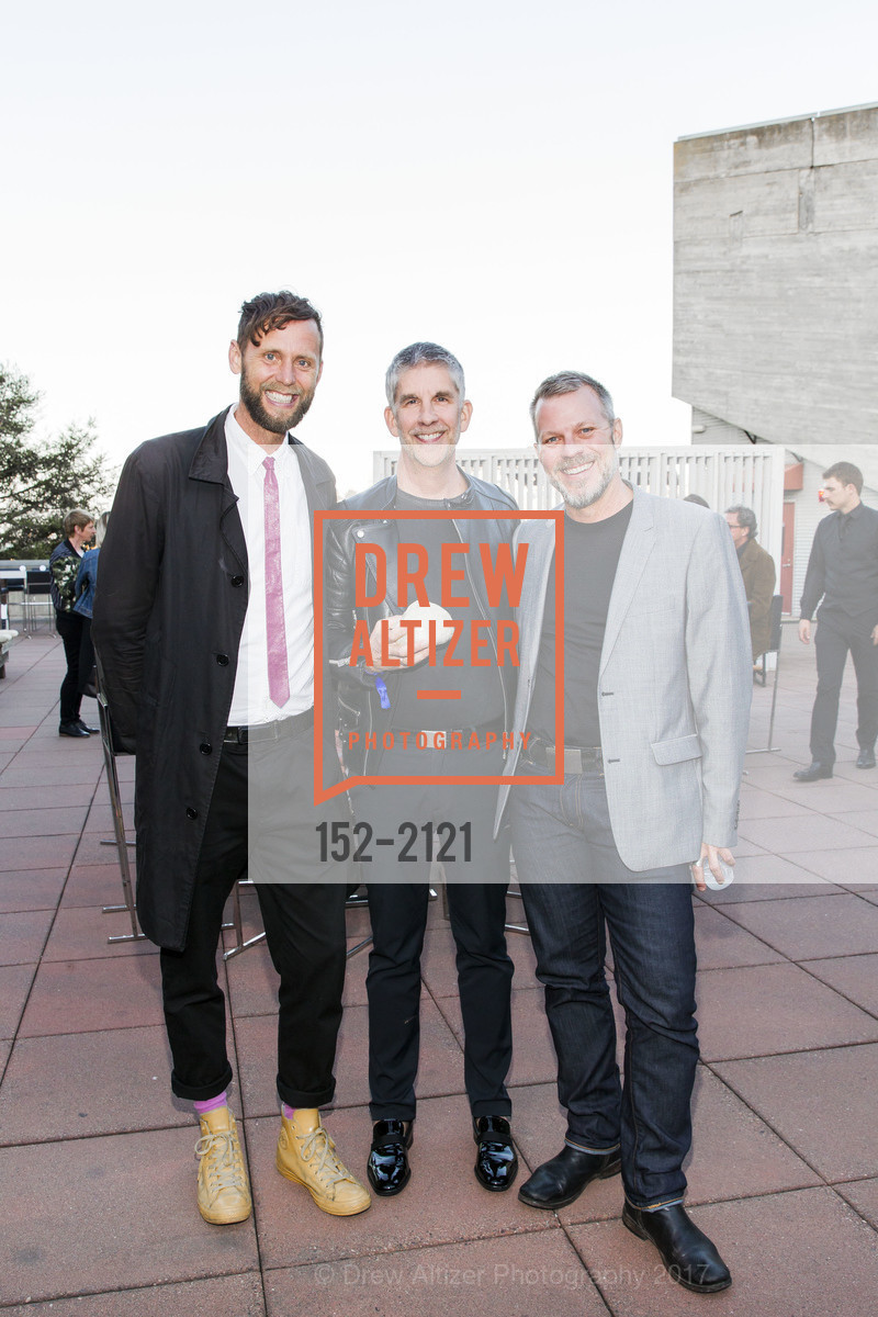Kelvin Swanson, Daryl Carr, Seth McGinnis, San Francisco Art Institute 2017 Gala: The Original Disruptor, San Francisco Art Institute. 800 Chestnut Street San Francisco, CA 94133, April 29th, 2017, Photo #152-2121 Kelvin Swanson, Daryl Carr, Seth McGinnis, Photo #152-2121