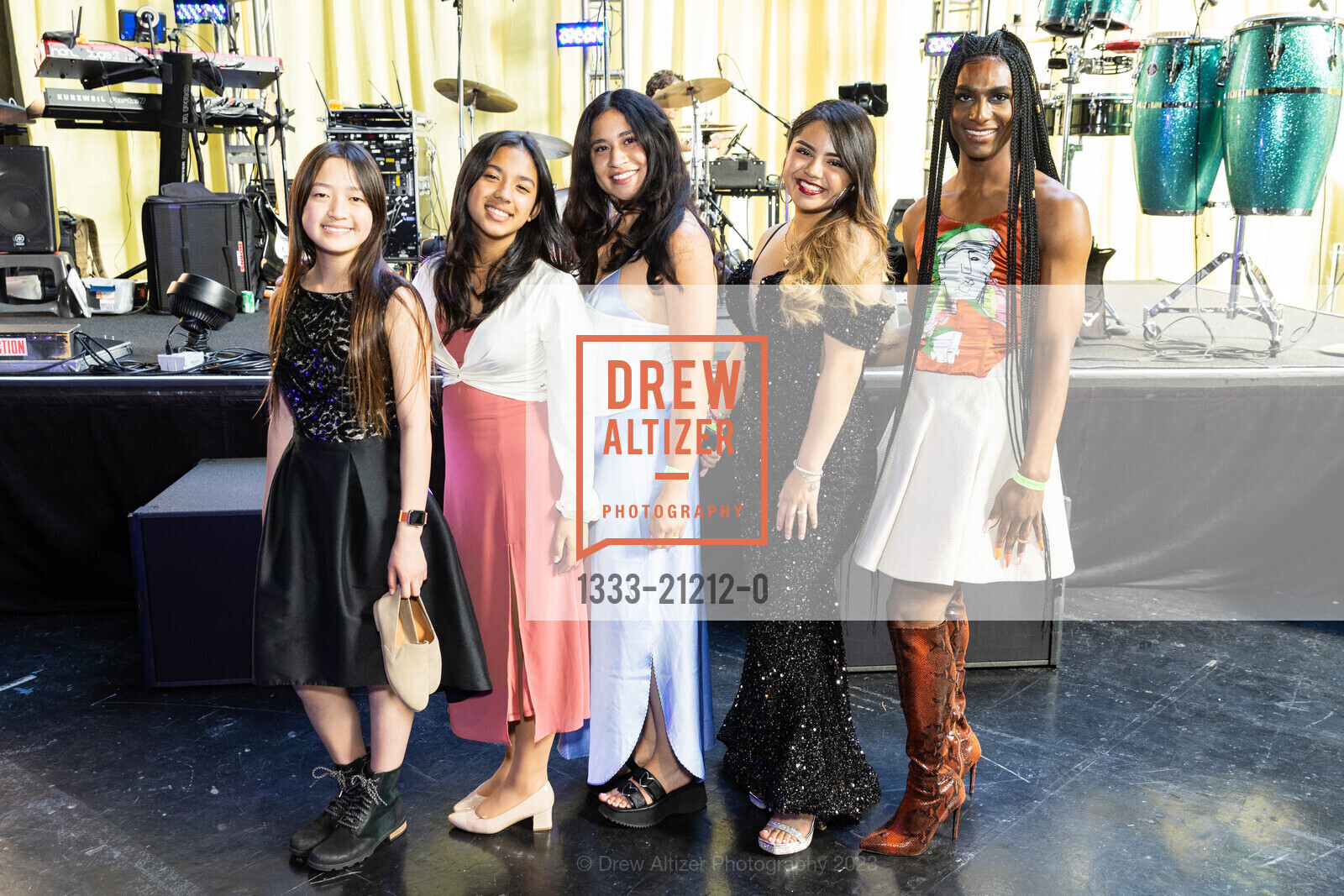 Zoe Phan, Bella Navarrete, Maya Cowan, Charlene Hernandez, Nehemiah Aldrich, Boys and Girls Club of San Francisco Annual Gala 2023, 3601 Lyon St, SF, CA 94123 US. 3601 Lyon St, SF, CA 94123 US, May 13th, 2023, Photo #1333-21212-0 Zoe Phan, Bella Navarrete, Maya Cowan, Charlene Hernandez, Nehemiah Aldrich, Photo #1333-21212-0