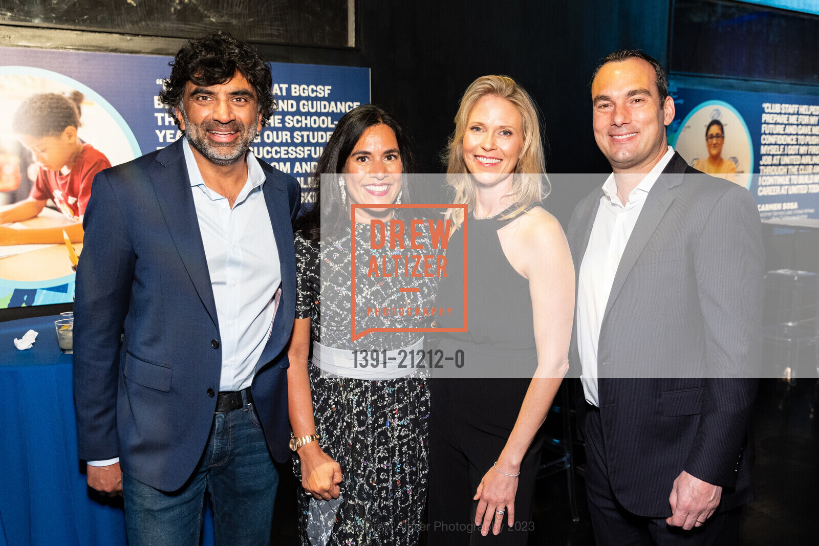 Raj Patel, Krutika Patel, Karen Jishi, Ramsey Jishi, Boys and Girls Club of San Francisco Annual Gala 2023, 3601 Lyon St, SF, CA 94123 US. 3601 Lyon St, SF, CA 94123 US, May 13th, 2023, Photo #1391-21212-0 Raj Patel, Krutika Patel, Karen Jishi, Ramsey Jishi, Photo #1391-21212-0