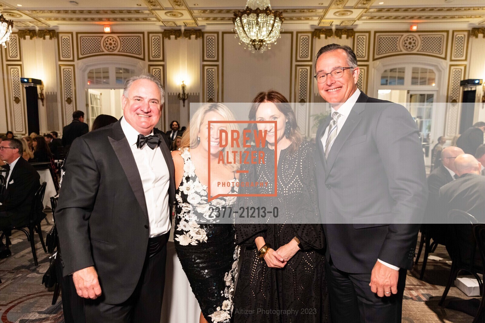 Ed Conlon, Elizabeth Johnson, Leslie O'neil, Michael Haswell, Raphael House Gala 2023, The Palace Hotel, a Luxury Collection Hotel @ 2 New Montgomery St, SF, CA 94105 US. The Palace Hotel, a Luxury Collection Hotel @ 2 New Montgomery St, SF, CA 94105 US, May 13th, 2023, Photo #2377-21213-0 Ed Conlon, Elizabeth Johnson, Leslie O'neil, Michael Haswell, Photo #2377-21213-0