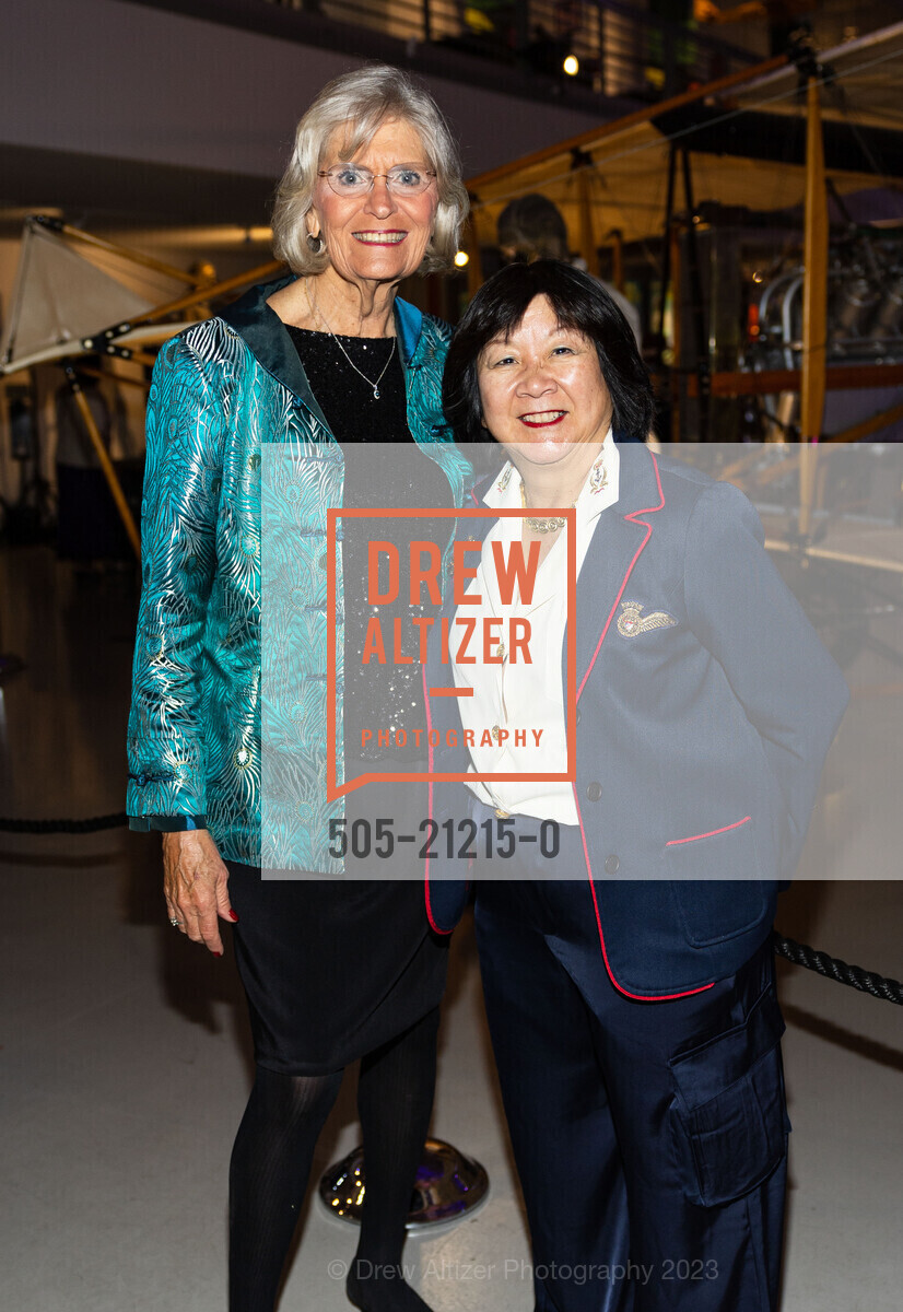 Joyce Reynolds, Debbie Chinn, TheatreWorks’ A Muse Ball, Hiller Aviation Museum @ 601 Skyway Rd, San Carlos, CA 94070 US. Hiller Aviation Museum @ 601 Skyway Rd, San Carlos, CA 94070 US, May 13th, 2023, Photo #505-21215-0 Joyce Reynolds, Debbie Chinn, Photo #505-21215-0