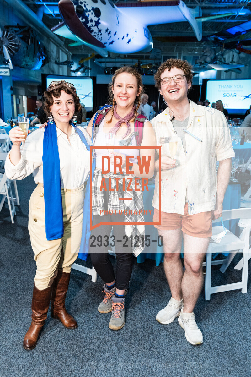 Tammy Partanen Palamino, Alex Olson, Cameron Wells, TheatreWorks’ A Muse Ball, Hiller Aviation Museum @ 601 Skyway Rd, San Carlos, CA 94070 US. Hiller Aviation Museum @ 601 Skyway Rd, San Carlos, CA 94070 US, May 13th, 2023, Photo #2933-21215-0 Tammy Partanen Palamino, Alex Olson, Cameron Wells, Photo #2933-21215-0