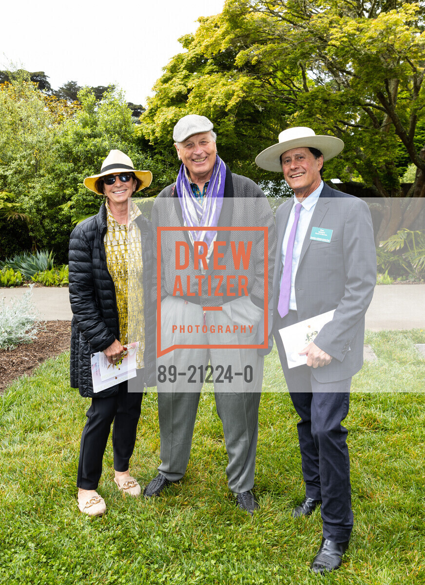 Elizabeth Ireland, Peter Goode, Don Baldocchi, Gala for the Gardens 2023 Benefitting The Gardens of Golden Gate Park, San Francisco Botanical Garden, 1199 9th Ave, SF, CA 94122. San Francisco Botanical Garden, 1199 9th Ave, SF, CA 94122, May 20th, 2023, Photo #89-21224-0 Elizabeth Ireland, Peter Goode, Don Baldocchi, Photo #89-21224-0