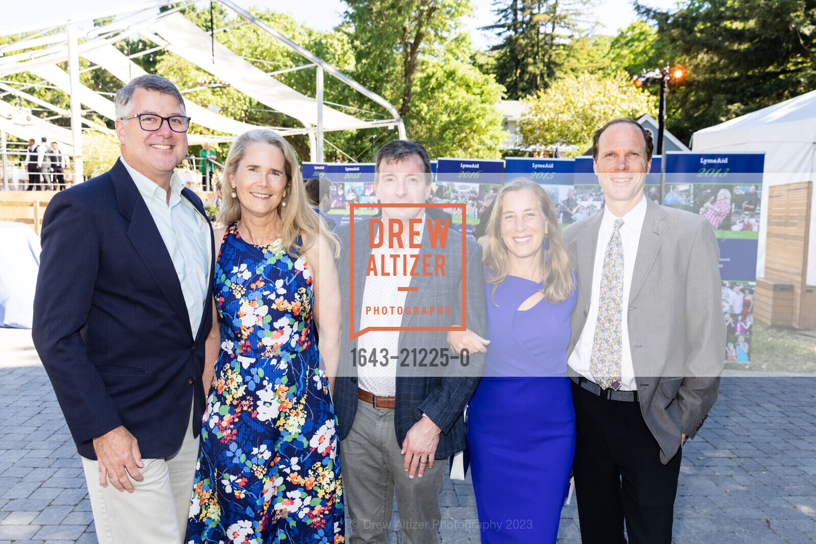 Jeff Widener, Lauren Widener, Bill Robinson, Lia Gaertner, Sunjya Schweig, LymeAid Benefitting The Bay Area Lyme Foundation 2023, 4780 Alpine Rd, Portola Valley, CA 94028 US. 4780 Alpine Rd, Portola Valley, CA 94028 US, May 20th, 2023, Photo #1643-21225-0 Jeff Widener, Lauren Widener, Bill Robinson, Lia Gaertner, Sunjya Schweig, Photo #1643-21225-0