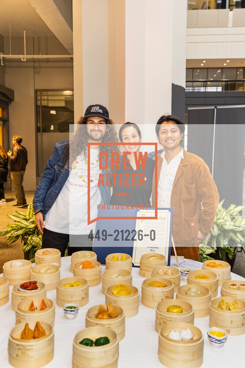 Adam Swig, Vera Waller, Reniel Del Rosario, AAPI LOVE A LA CARTE : Reniel Del Rosario x Value Culture x Yank Sing, Yank Sing (Spear St.) @ 101 Spear St, SF, CA 94105 US. Yank Sing (Spear St.) @ 101 Spear St, SF, CA 94105 US, May 20th, 2023, Photo #449-21226-0 Adam Swig, Vera Waller, Reniel Del Rosario, Photo #449-21226-0