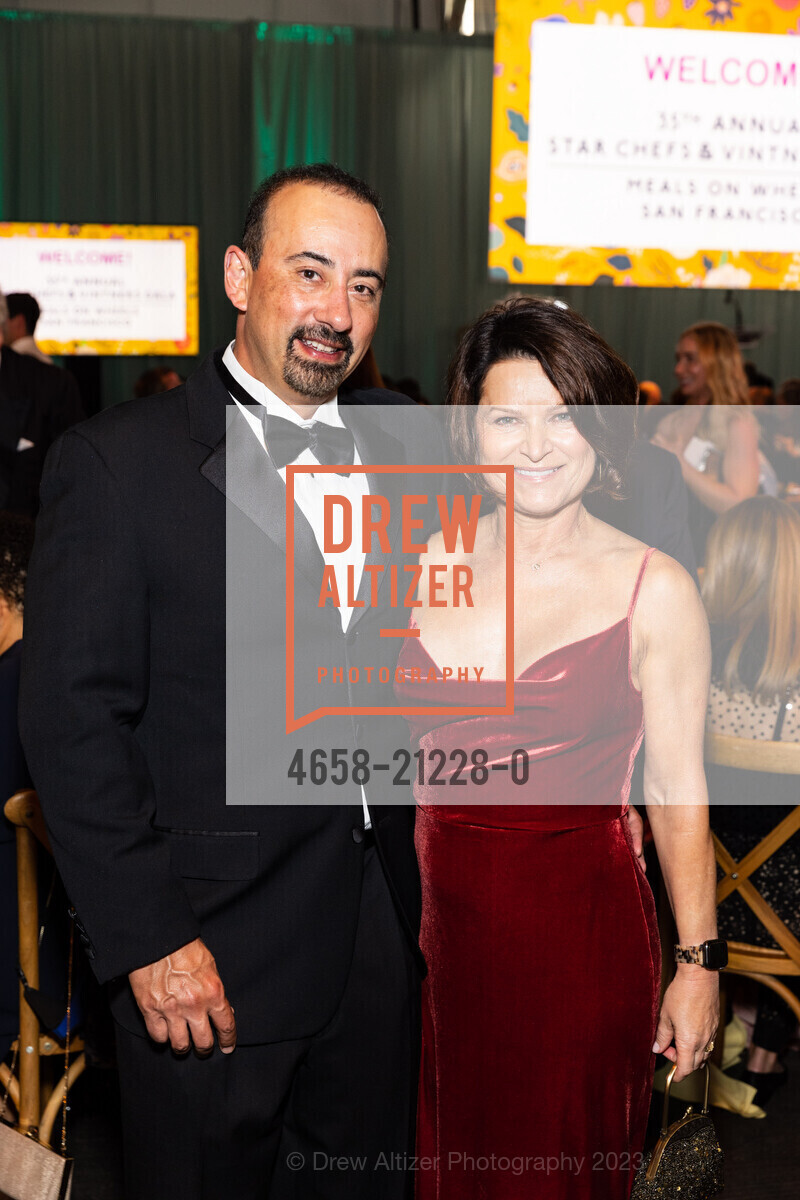 Raj Talwar, Ania Omski-Talwar, Meals on Wheels 35th Annual Star Chefs & Vintner's Gala, Festival Pavilion @ 2 Marina Blvd, SF, CA 94123 US. Festival Pavilion @ 2 Marina Blvd, SF, CA 94123 US, May 21st, 2023, Photo #4658-21228-0 Raj Talwar, Ania Omski-Talwar, Photo #4658-21228-0