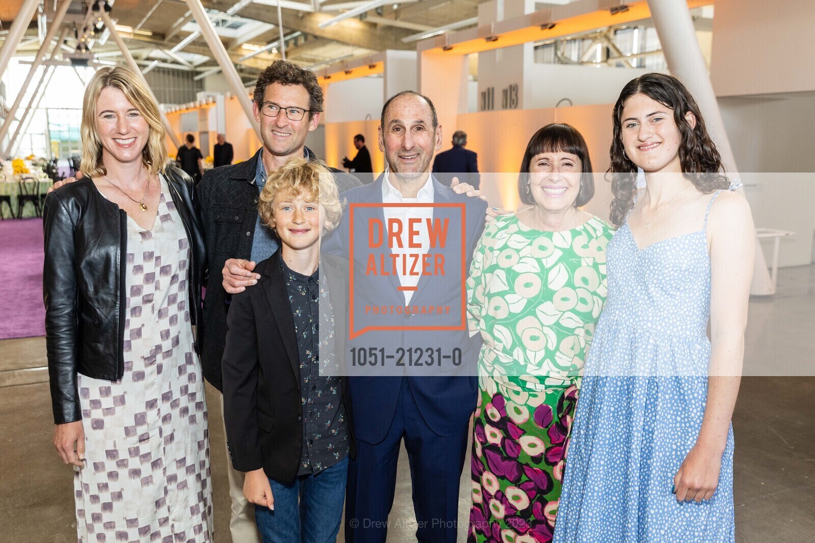 Caroline Silverstein, Aaron Silverstein, Will Silverstein, Rich Silverstein, Carla Emil, Maple Silverstein, California College of the Arts (CCA) 2023 Gala, California College of the Arts @ 1111 8th St, SF, CA 94107 US. California College of the Arts @ 1111 8th St, SF, CA 94107 US, May 23rd, 2023, Photo #1051-21231-0 Caroline Silverstein, Aaron Silverstein, Will Silverstein, Rich Silverstein, Carla Emil, Maple Silverstein, Photo #1051-21231-0