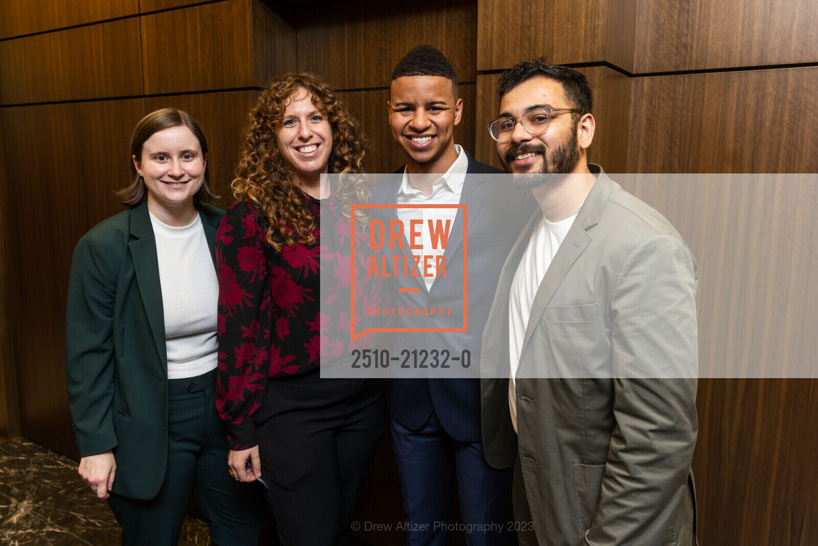 Sara Scannell, Lauren Bernstein, Armani Williams, Manish Khanal, 181 Fremont Salutes Racing on the Spectrum, San Francisco Ballet @ 181 Fremont St, SF, CA 94105 US. San Francisco Ballet @ 181 Fremont St, SF, CA 94105 US, May 23rd, 2023, Photo #2510-21232-0 Sara Scannell, Lauren Bernstein, Armani Williams, Manish Khanal, Photo #2510-21232-0
