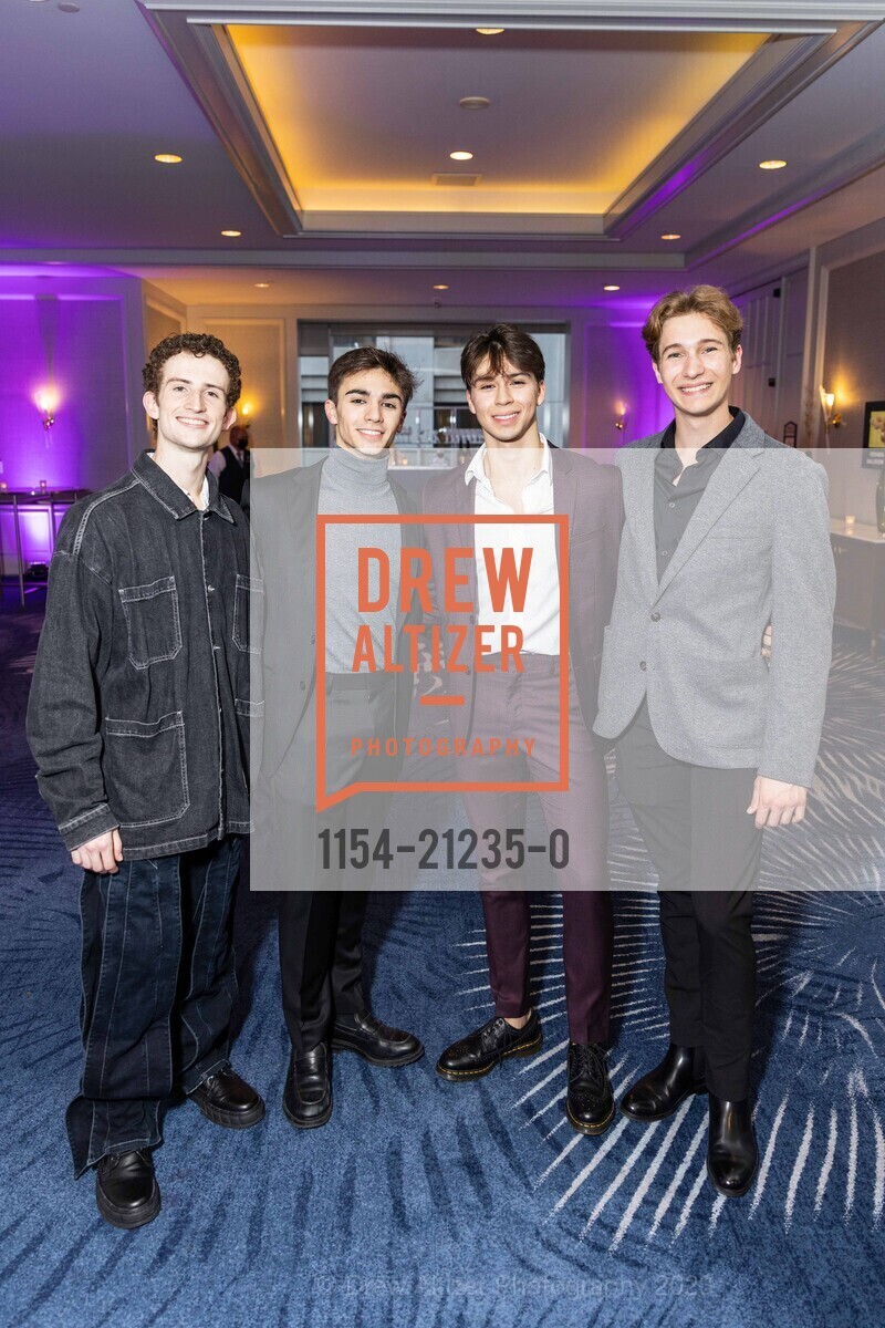 Raphaël Besse, Reed Henry, Eduardo Cazarez, Chase Hanson, San Francisco Ballet School's Spring Festival Fundraising Dinner, Yerba Buena Center for the Arts @ 701 Mission St, SF, CA 94103 US. Yerba Buena Center for the Arts @ 701 Mission St, SF, CA 94103 US, May 25th, 2023, Photo #1154-21235-0 Raphaël Besse, Reed Henry, Eduardo Cazarez, Chase Hanson, Photo #1154-21235-0